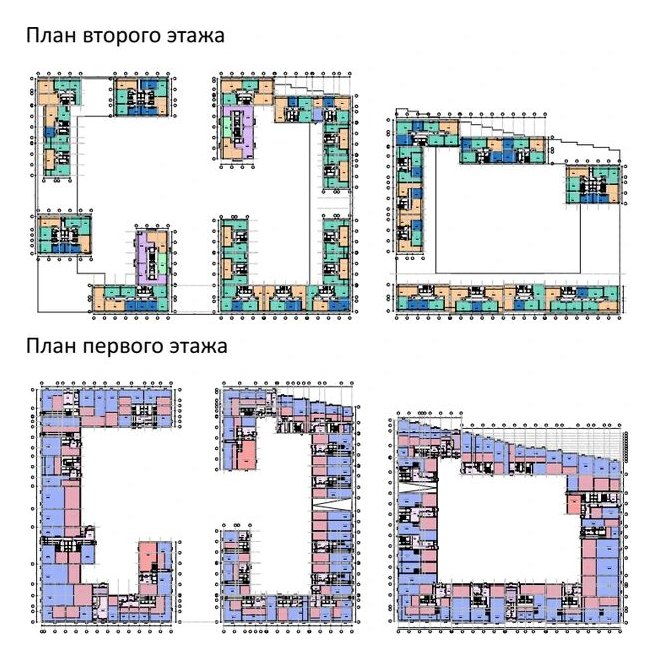 Планы первого и второго этажей